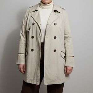 Dressbarn Cream Trench Coat